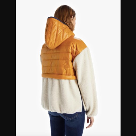 MOTHER | The Sher-Puff Zip Pullover in Inka Gold - Picture 4 of 16